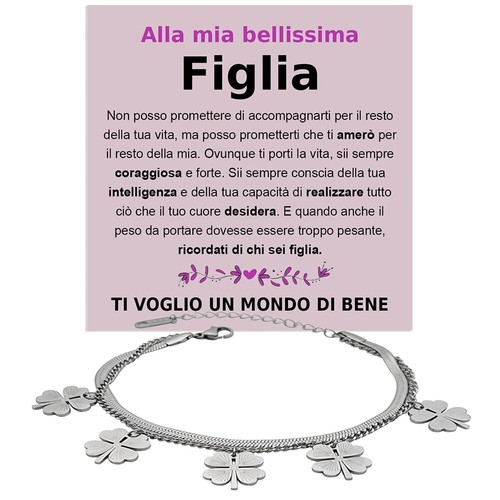 Bracciale donna mia figlia - donna,
